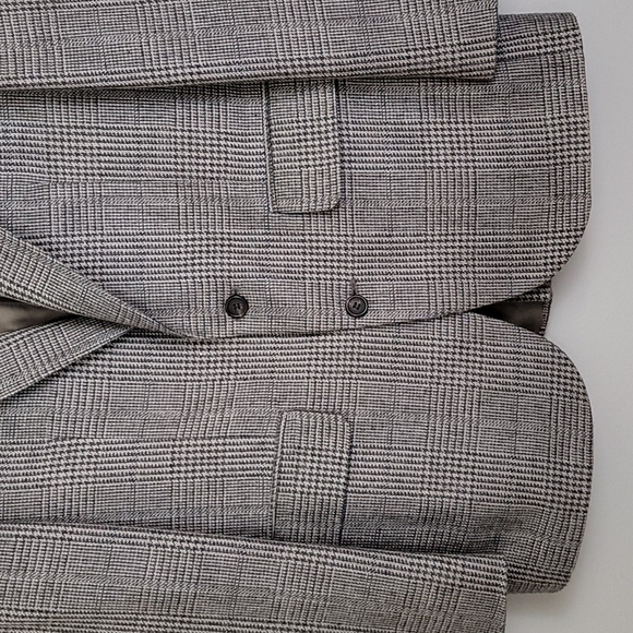 Stafford Tan, Greens & Rust Plaid Dress Jacket 38 / 40 - Picture 3 of 14